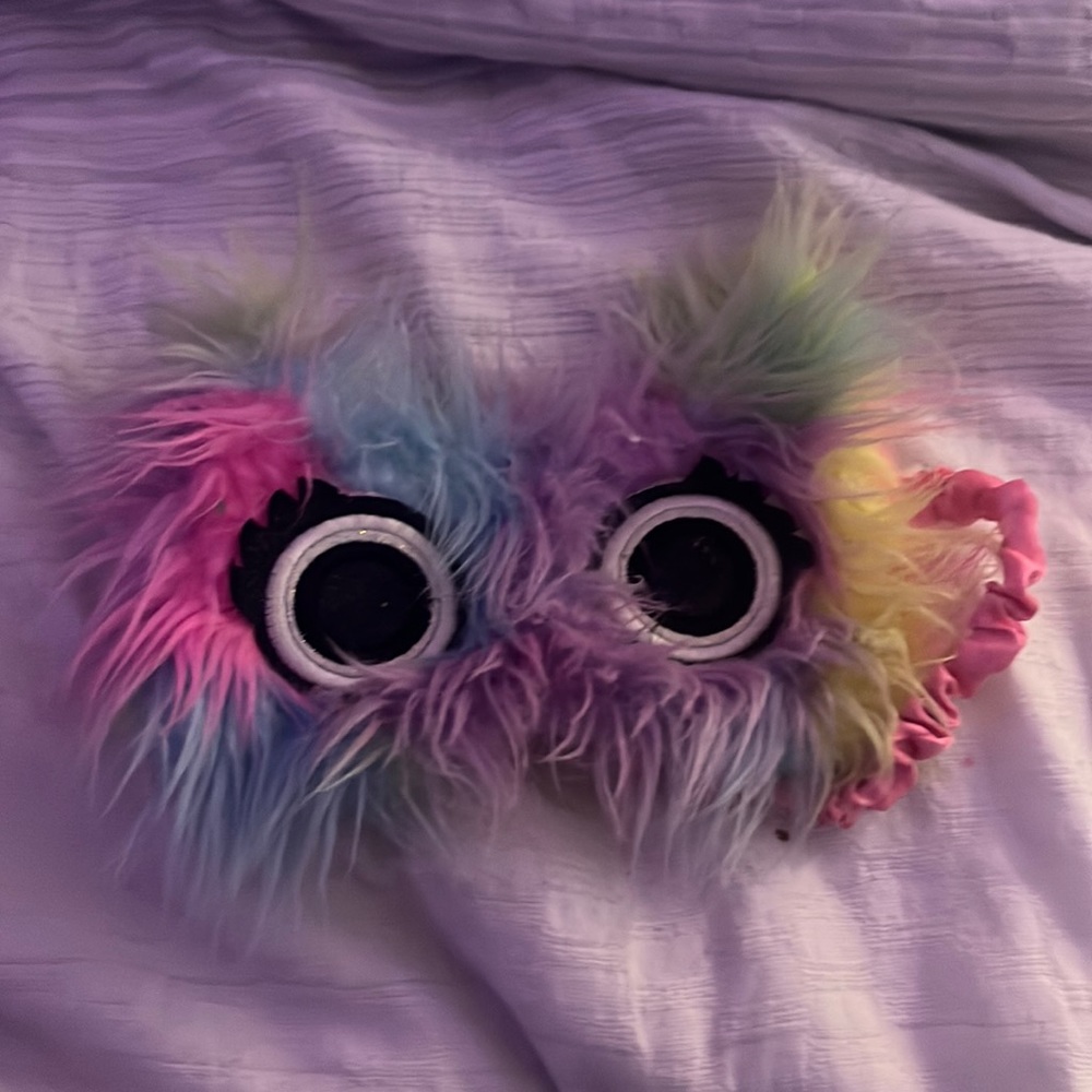 fuzzy colorful sleep eyemask
